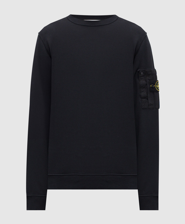 Stone Island Cotton Fleece Sweatshirt — Navy