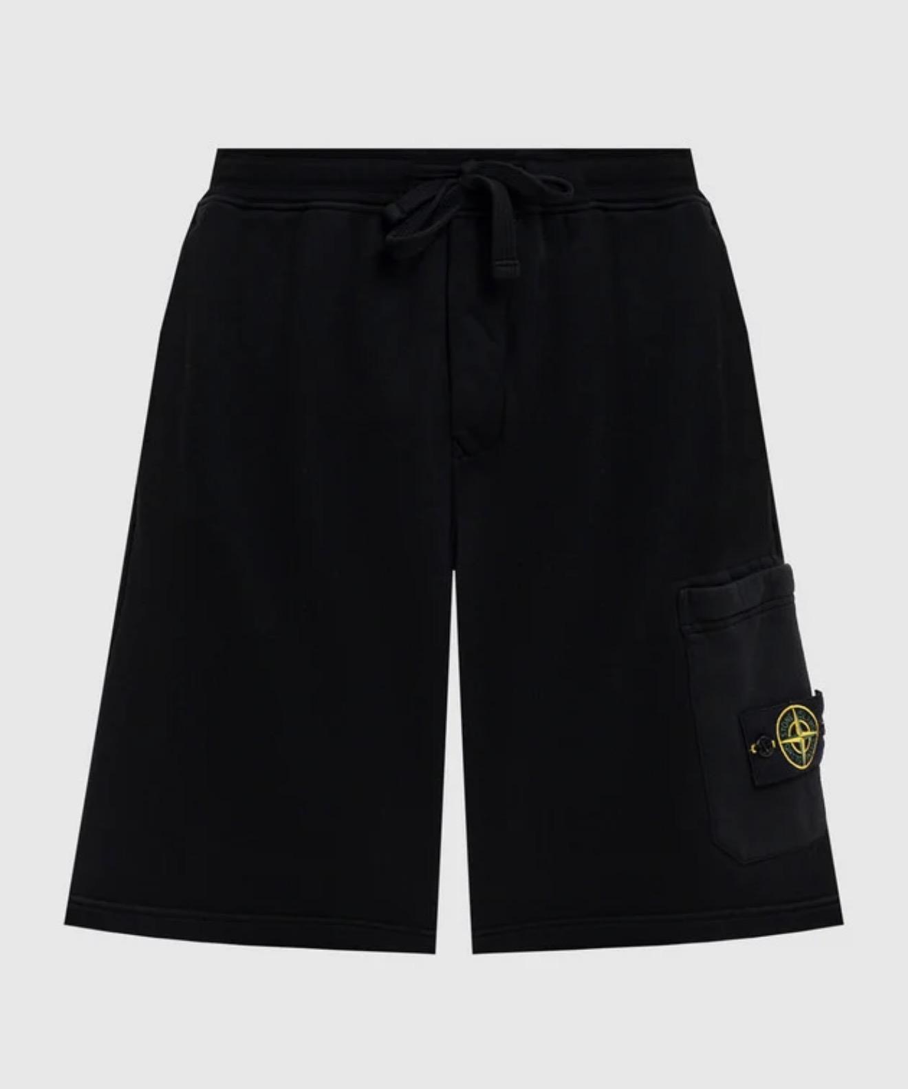 Stone Island Cotton Shorts — Black