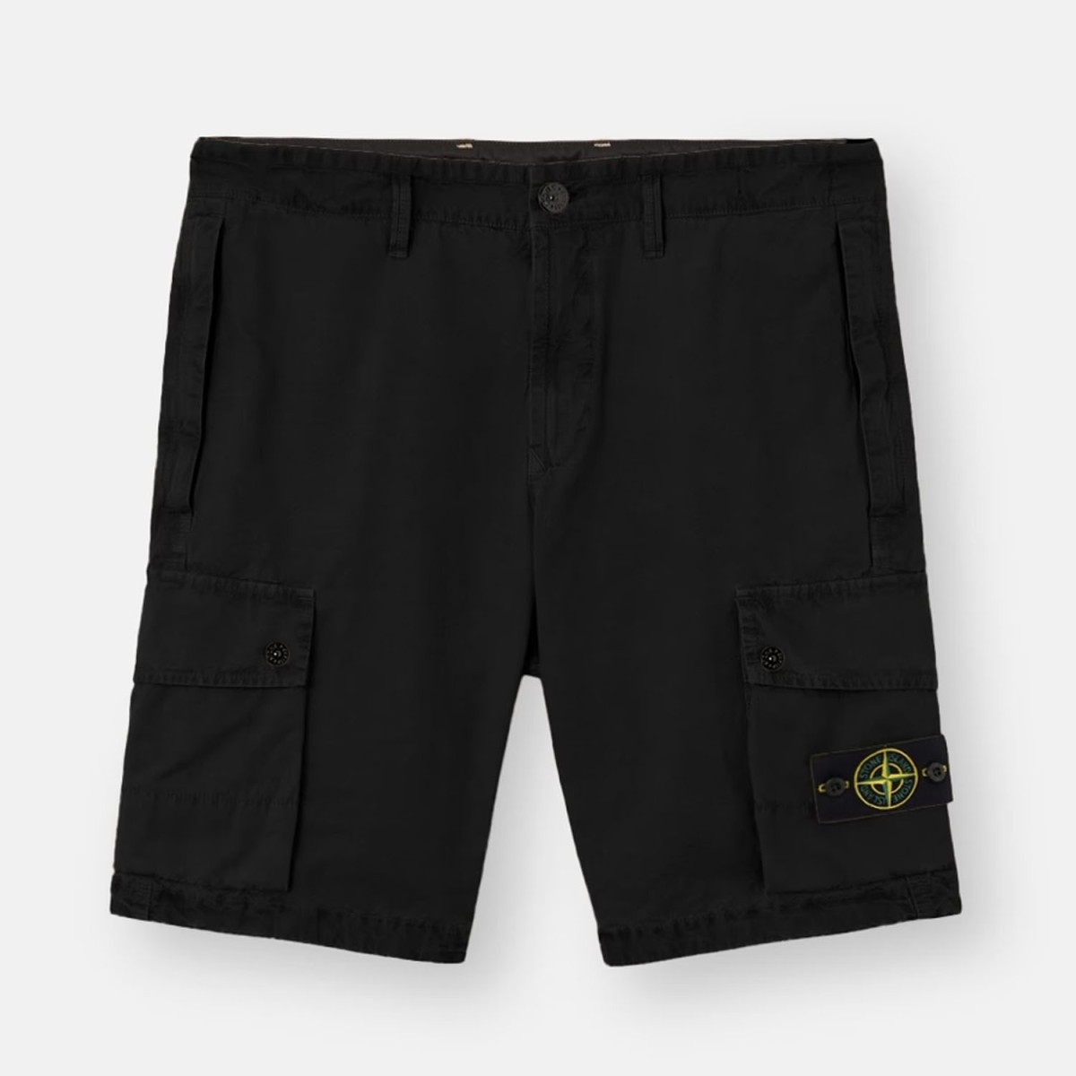 Stone Island Cotton Shorts — Ice Grey